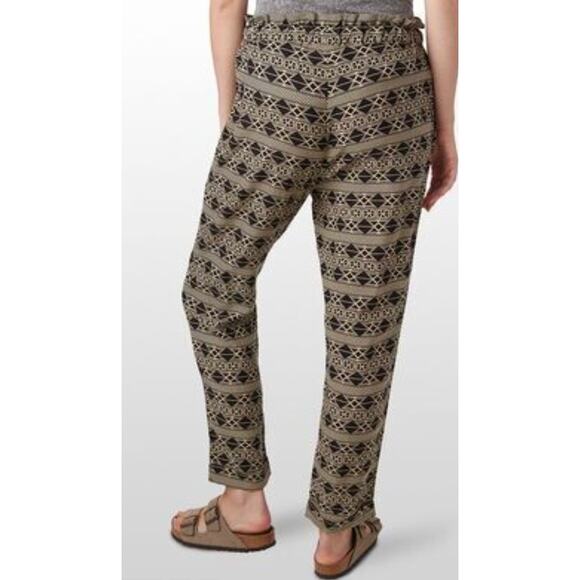KAVU Tiba Black Beige Geo-Print Pants size Medium - Picture 10 of 10